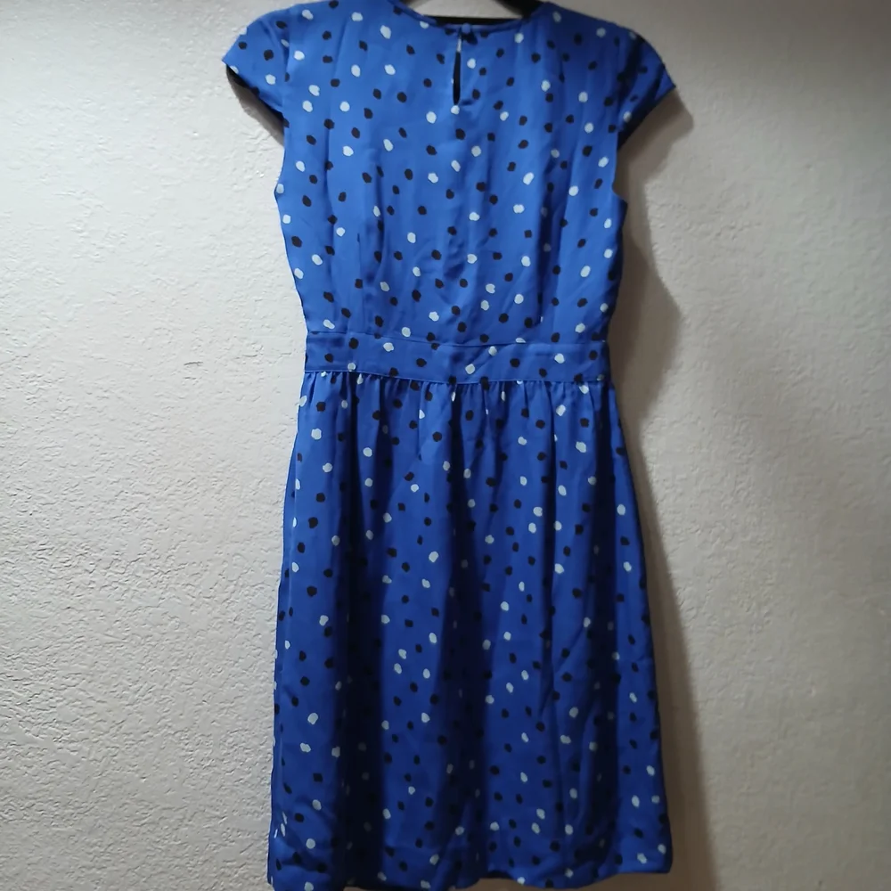 J. crew size 0 Blue Polka Dot with pockets  Dress